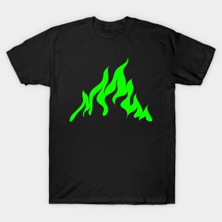 Neon Green Flames T-Shirt